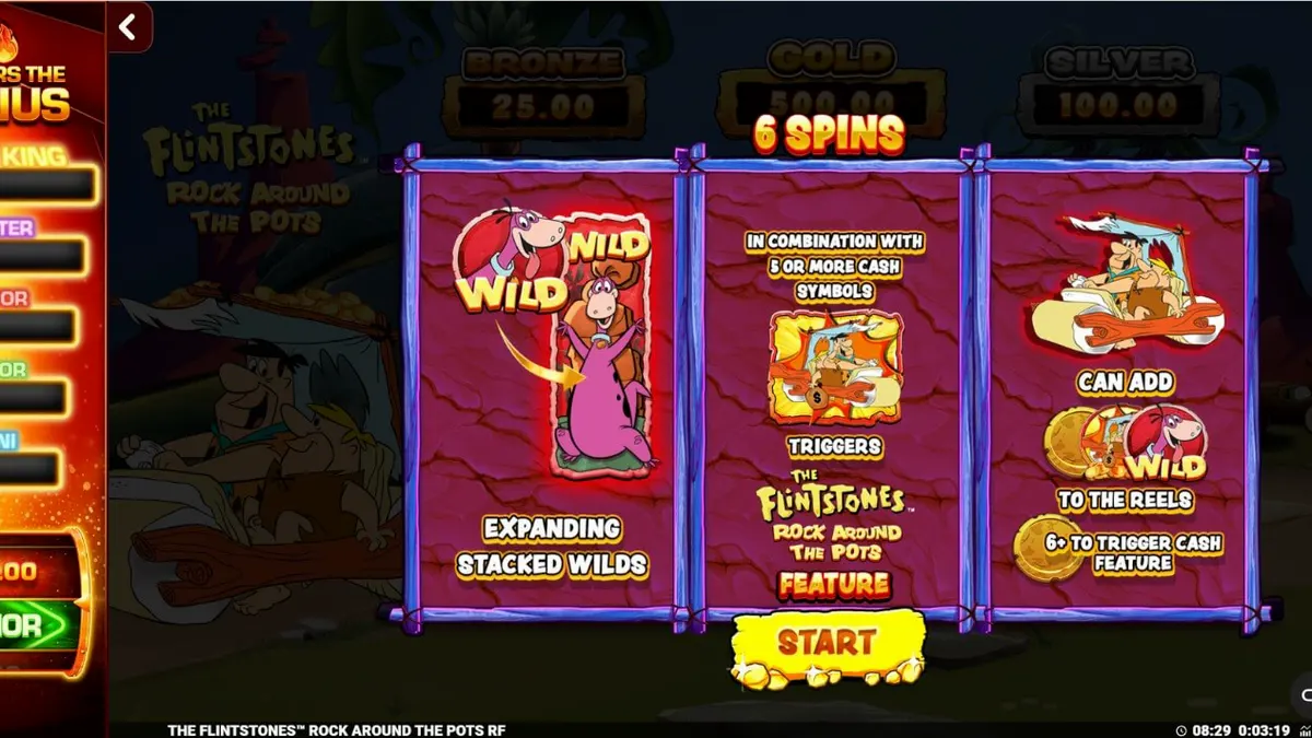 The Flintstones: Rock Around The Pots slot game screen
